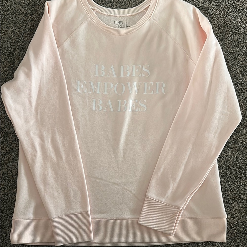 Time and Tru Pink Sweater
